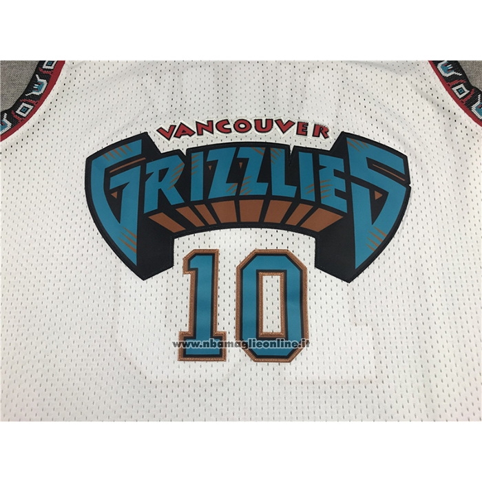 Maglia Memphis Grizzlies Mike Bibby #10 Historic Throwback Bianco